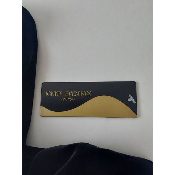 Ignite Evenings Formal Sz 18 Missy Burgundy Floral Black Velour - Picture 6 of 12